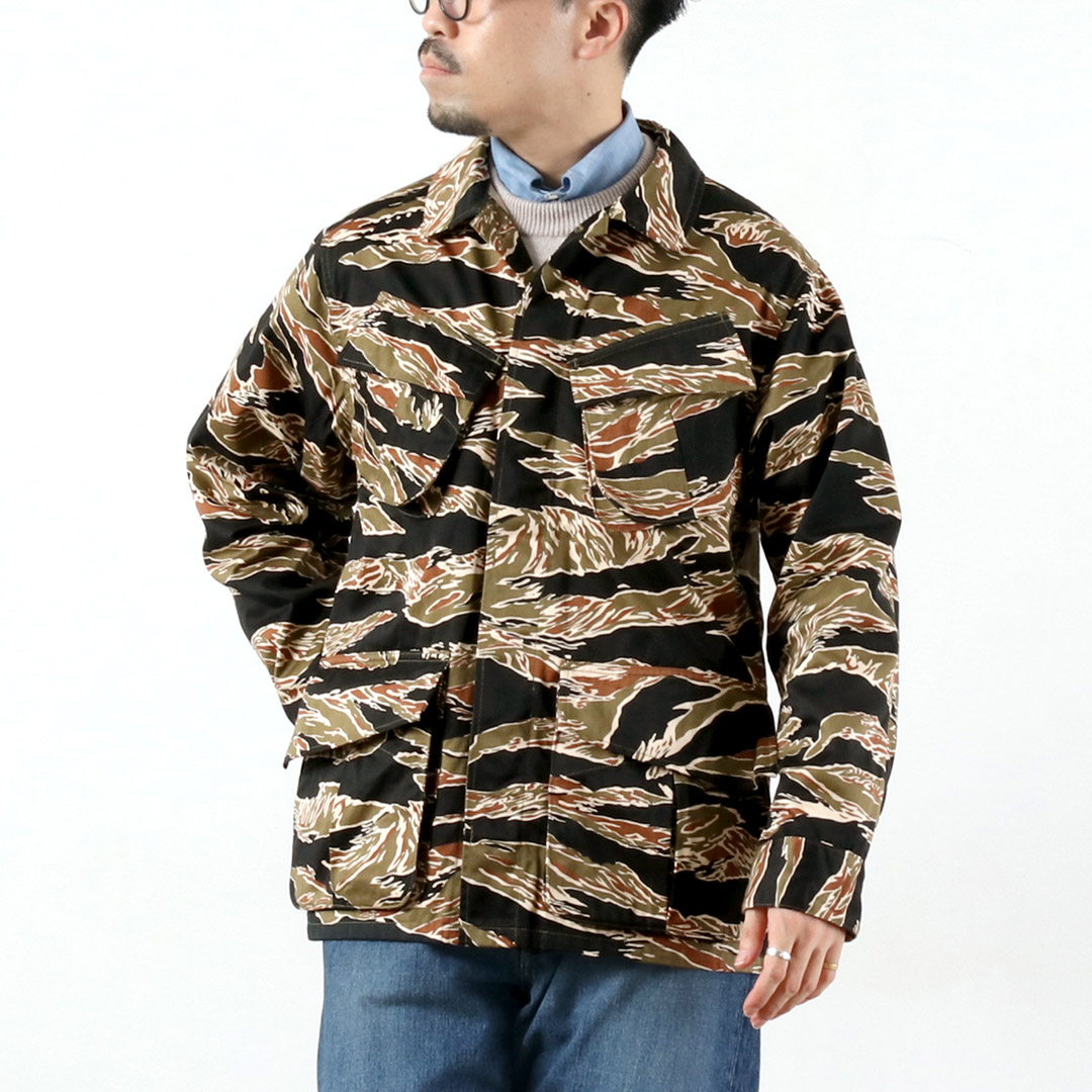 FOB FACTORY（FOBファクトリー） F2457 ジャングルファティーグ ジャケット カモ / メンズ アウター ミリタリー 迷彩 綿 日本製 | FOB FACTORY | 01