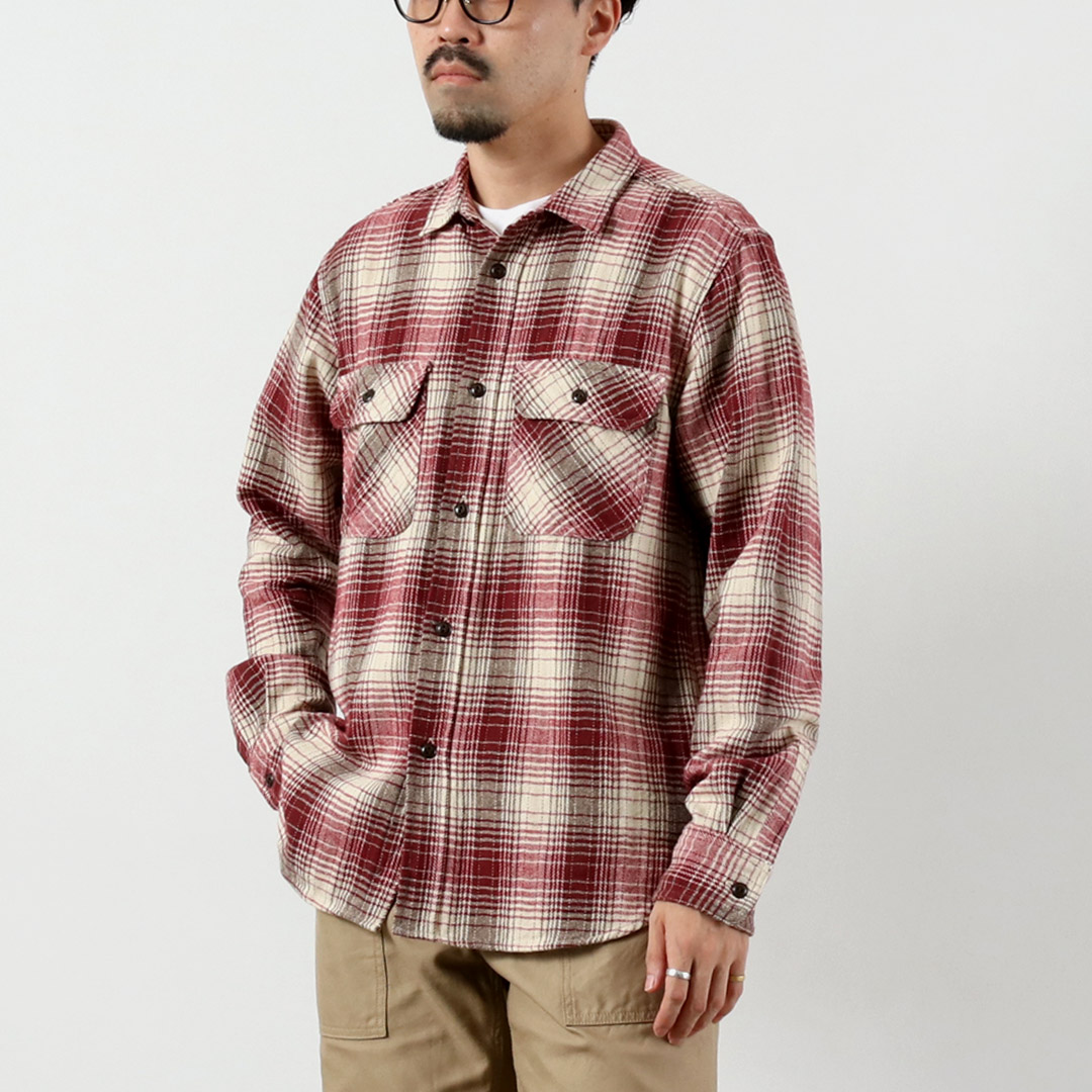 FOB FACTORY（FOBファクトリー） F3510 ヘビーネル ワークシャツ / ネルシャツ 羽織り メンズ 経年変化 日本製 | FOB FACTORY | 01