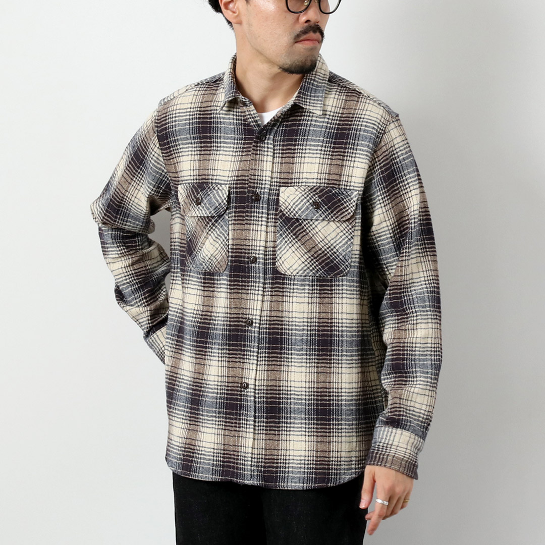 FOB FACTORY（FOBファクトリー） F3510 ヘビーネル ワークシャツ / ネルシャツ 羽織り メンズ 経年変化 日本製 | FOB FACTORY | 02
