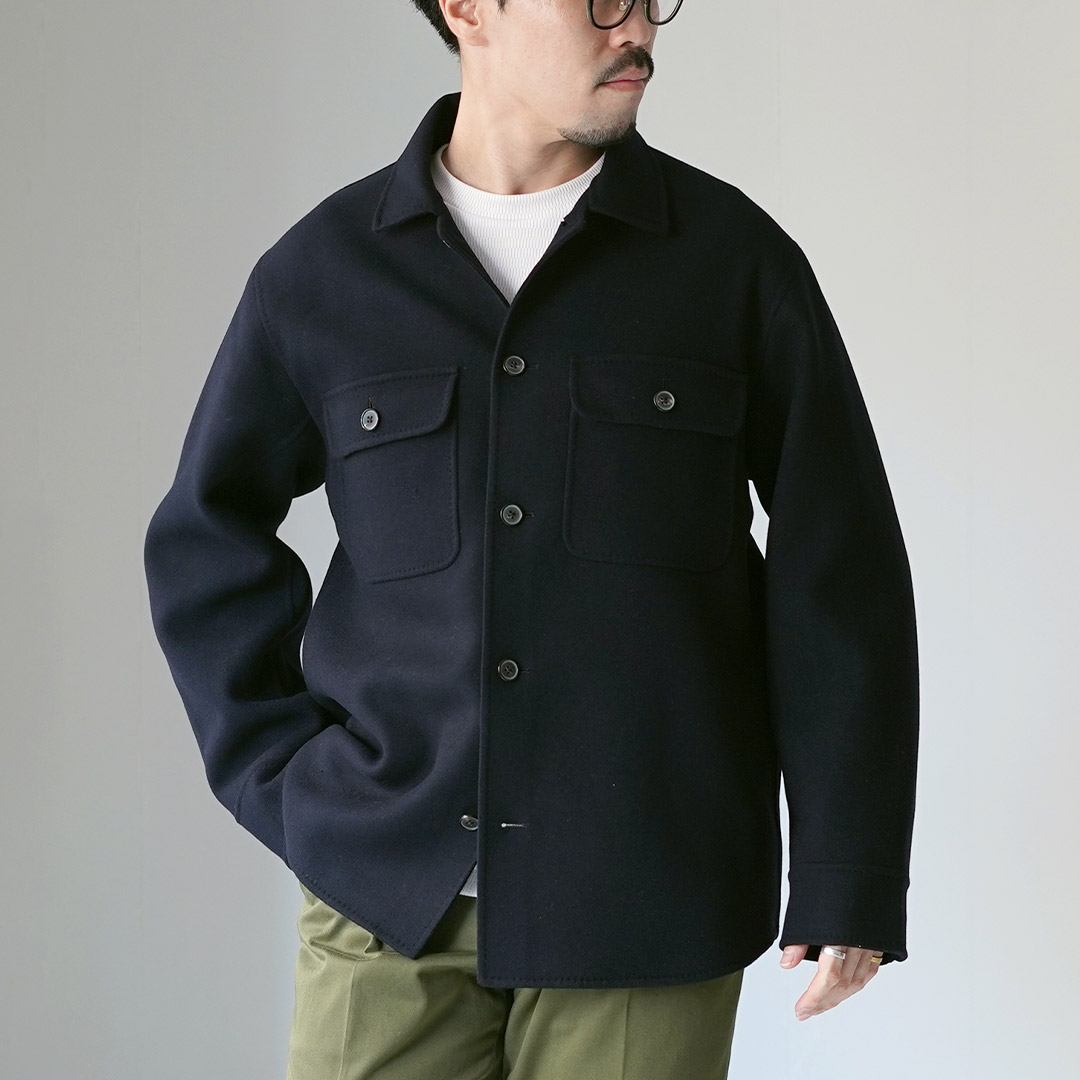 D.C.WHITE（ディーシーホワイト） ダブルフェイス CPOジャケット / メンズ ライトアウター 羽織 ウール W FACE CPO | D.C.WHITE | 01