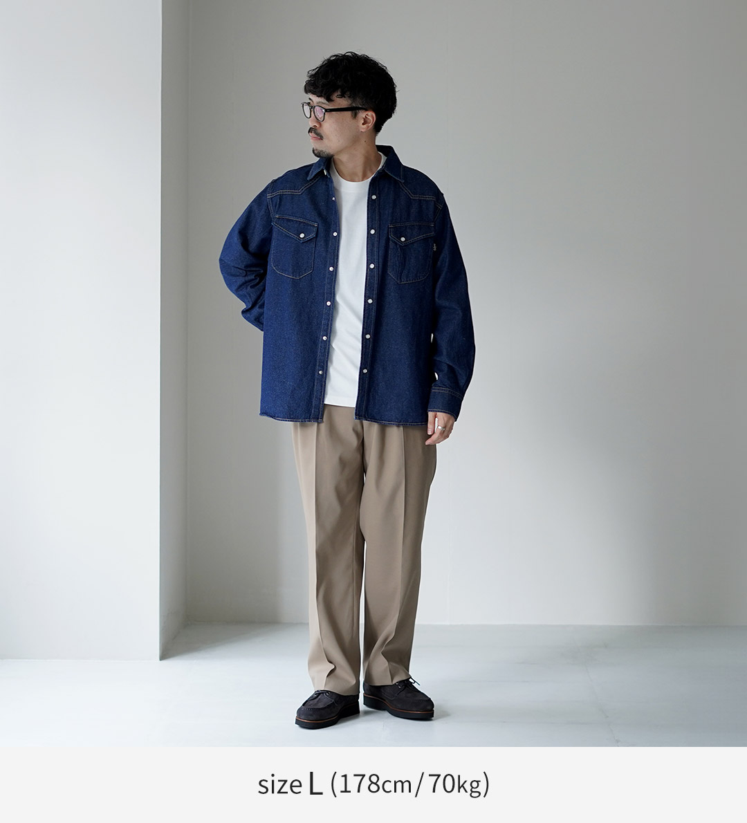 GOHEMP（ゴーヘンプ） 7.5ozデニム カウボーイシャツ / メンズ 長袖