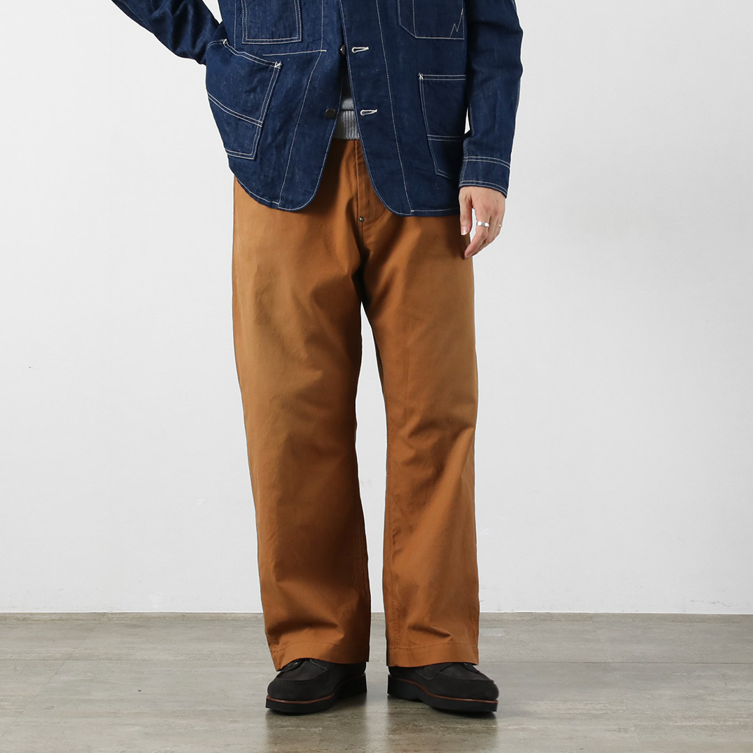 ORDINARY FITS（オーディナリーフィッツ）ベルパンツ / メンズ ワイド デニム ヘリンボーン ダック ユーズド 日本製 BELL PANTS | Ordinary fits | 02