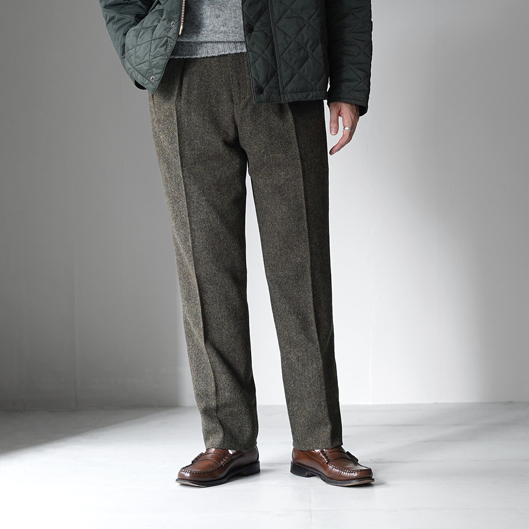 BARNSTORMER（バーンストーマー） ヘリンボンツイード スラックス / メンズ パンツ トラウザー ウール ドレスパンツ |  | 01