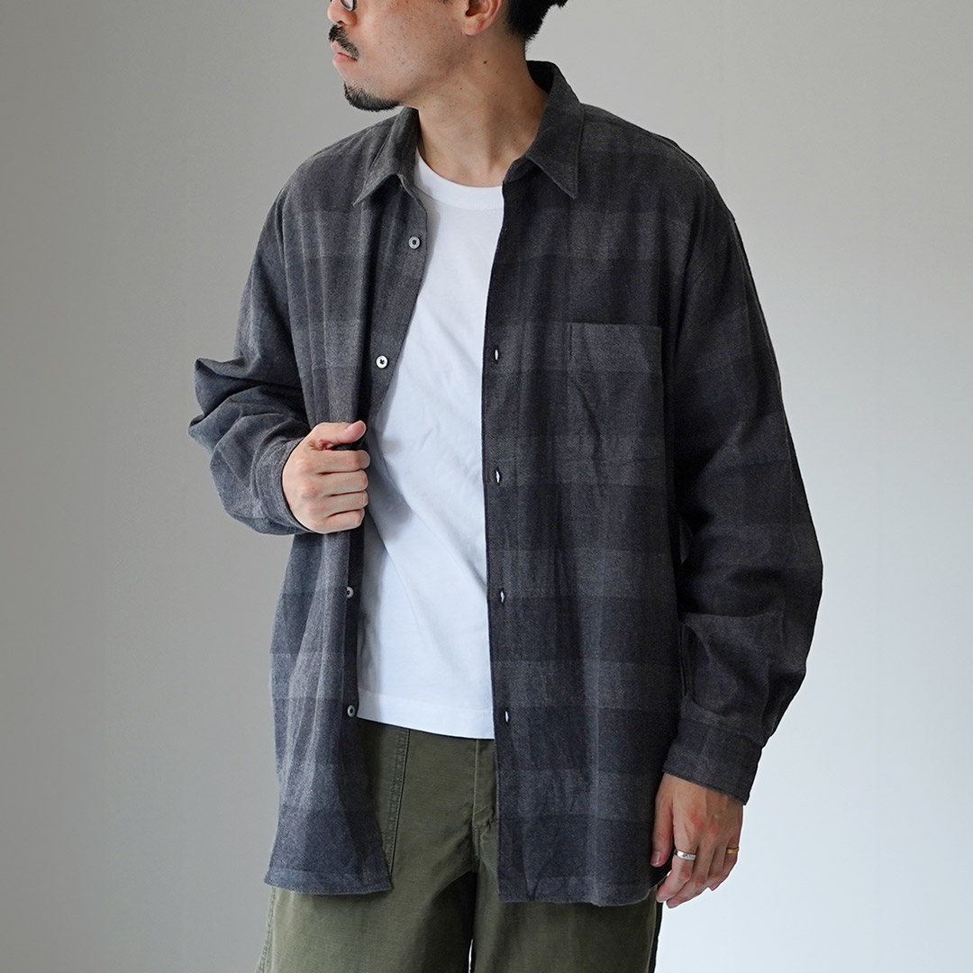 FUJITO（フジト） コットン ヤク ブロックチェック ビッグサイズシャツ / メンズ レギュラーカラー 柄シャツ オーバーサイズ | FUJITO | 02