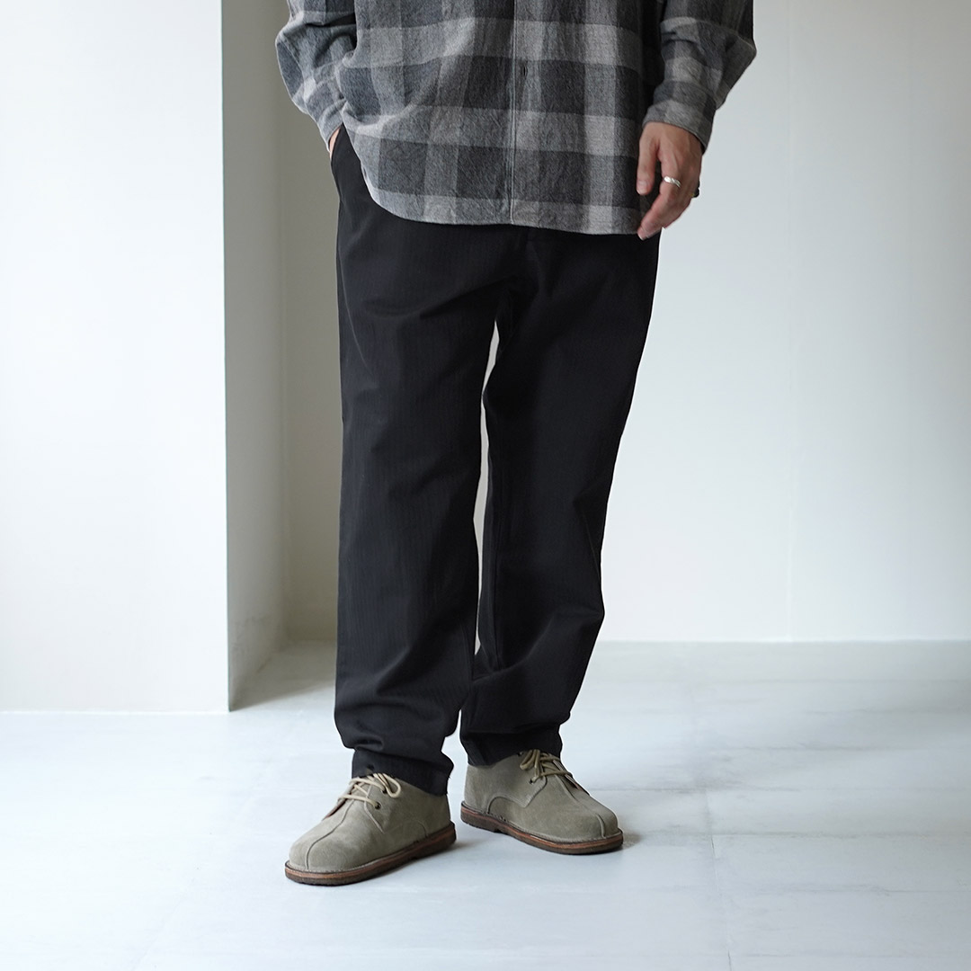 FUJITO（フジト） ヘリンボーンツイル イージーパンツ / テーパード メンズ ボトムス ウエストゴム 日本製 Easy Pants | FUJITO | 02