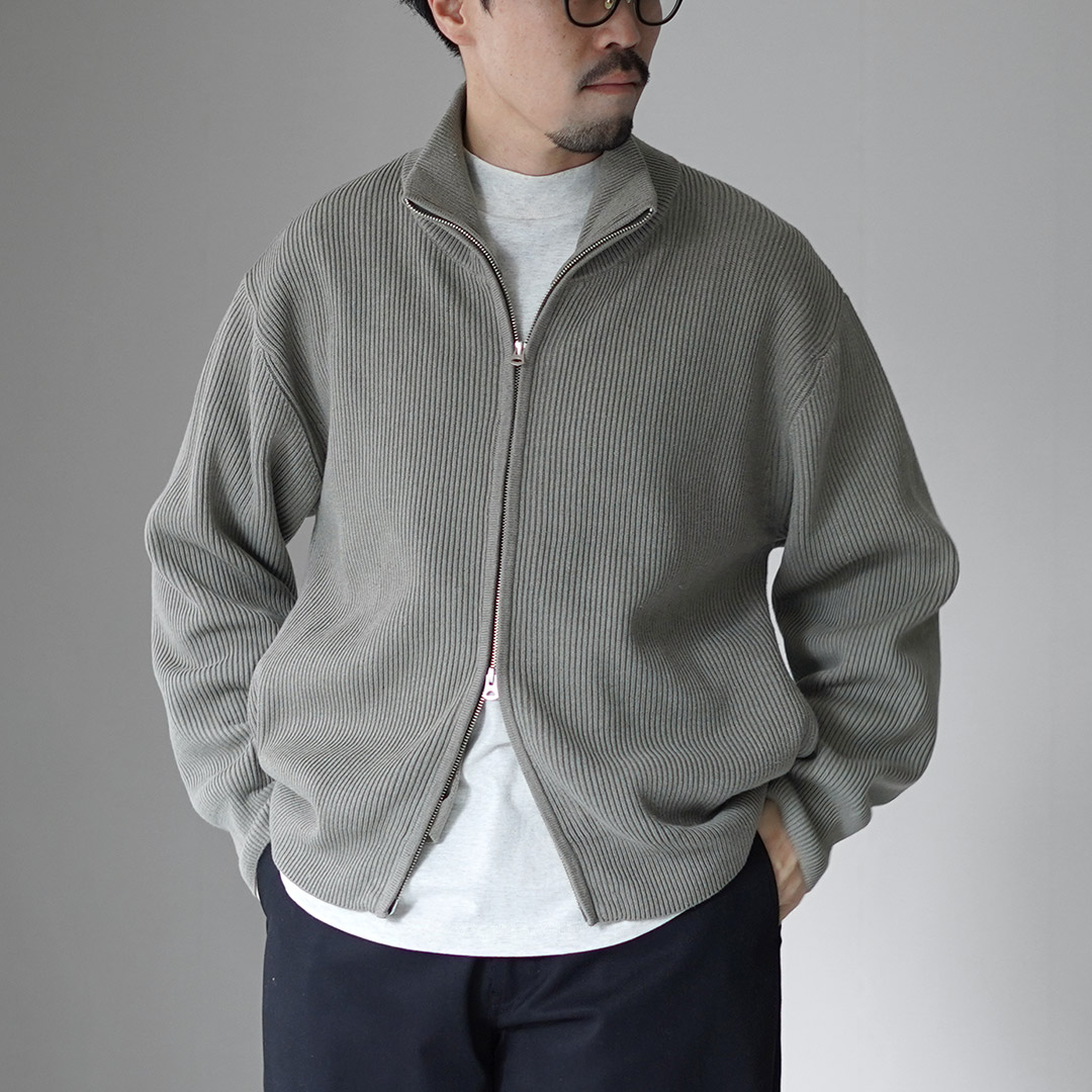 UNDYED（アンダイド） あぜ編み ドライバーズニット オーガニックコットン / メンズ 長袖 ハイネック | UNDYED | 02