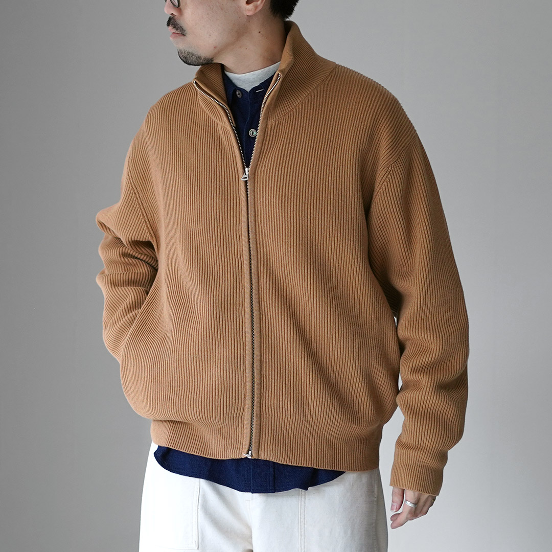 UNDYED（アンダイド） あぜ編み ドライバーズニット オーガニックコットン / メンズ 長袖 ハイネック | UNDYED | 03