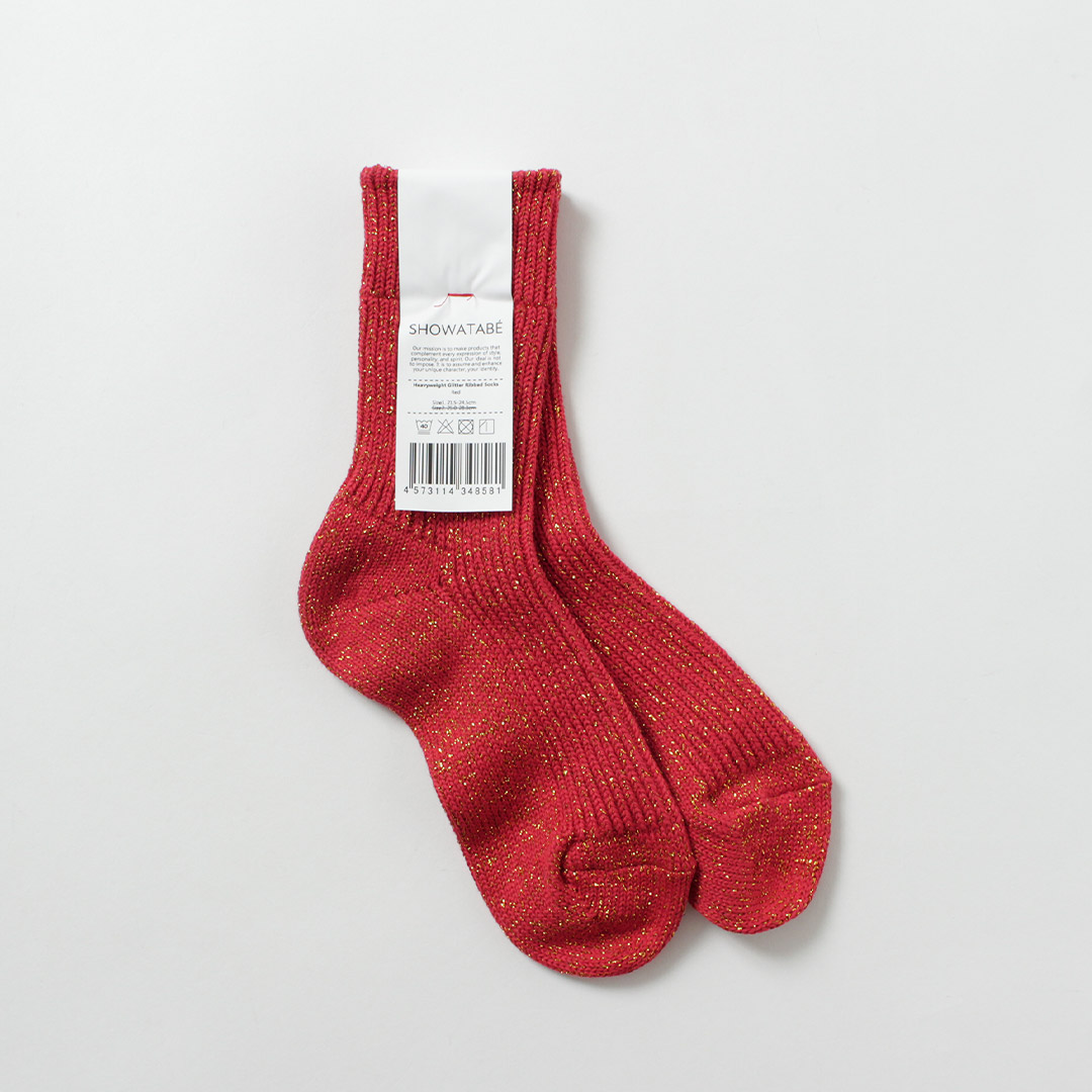 DECKA QUALITY SOCKS（デカ） ヘビーウエイト グリッター リブソックス / メンズ 靴下 日本製 SHOWATABE | decka Quality socks | 01