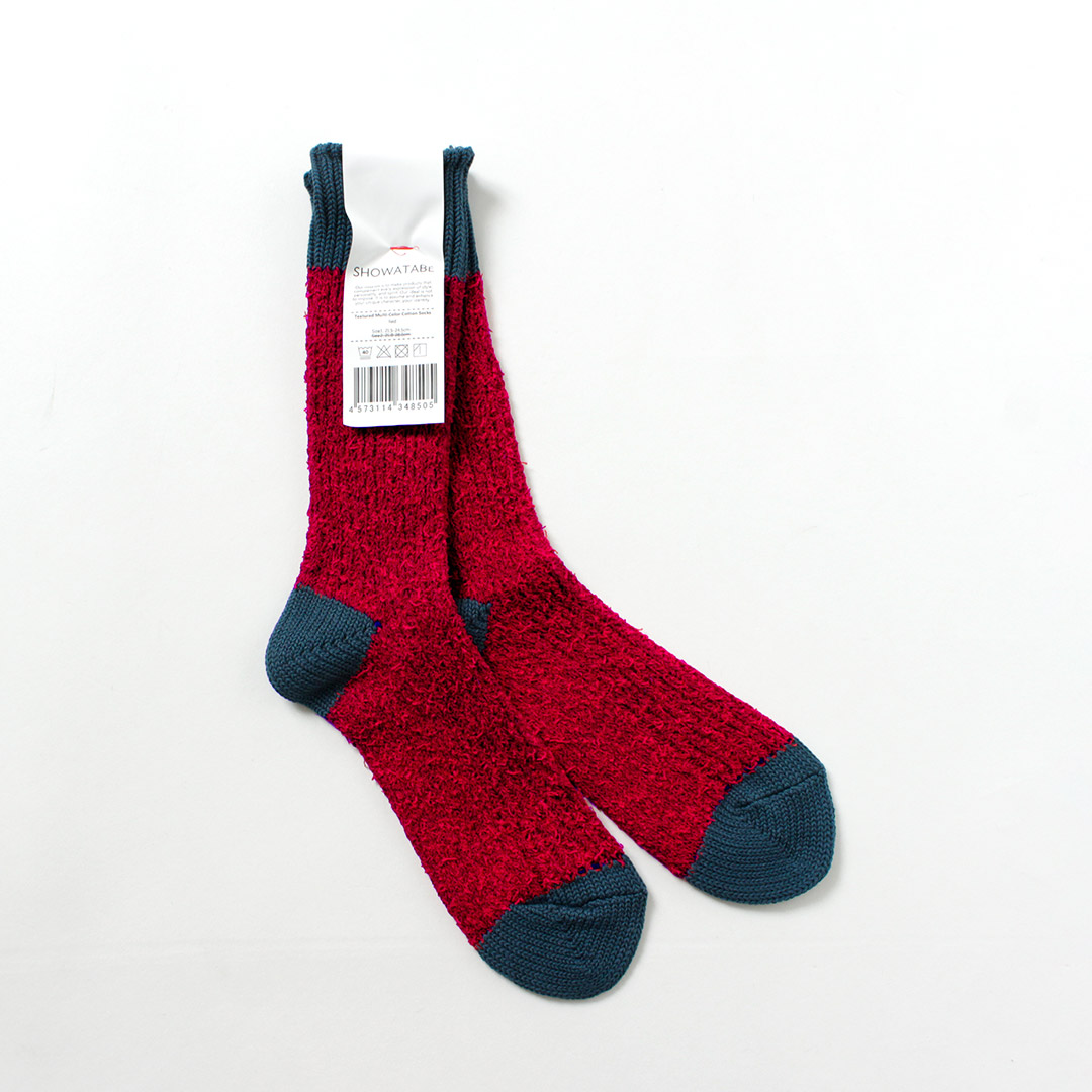 DECKA QUALITY SOCKS（デカ） テクスチャード マルチカラーコットン ソックス / 靴下 メンズ SHOWATABE | decka Quality socks | 02