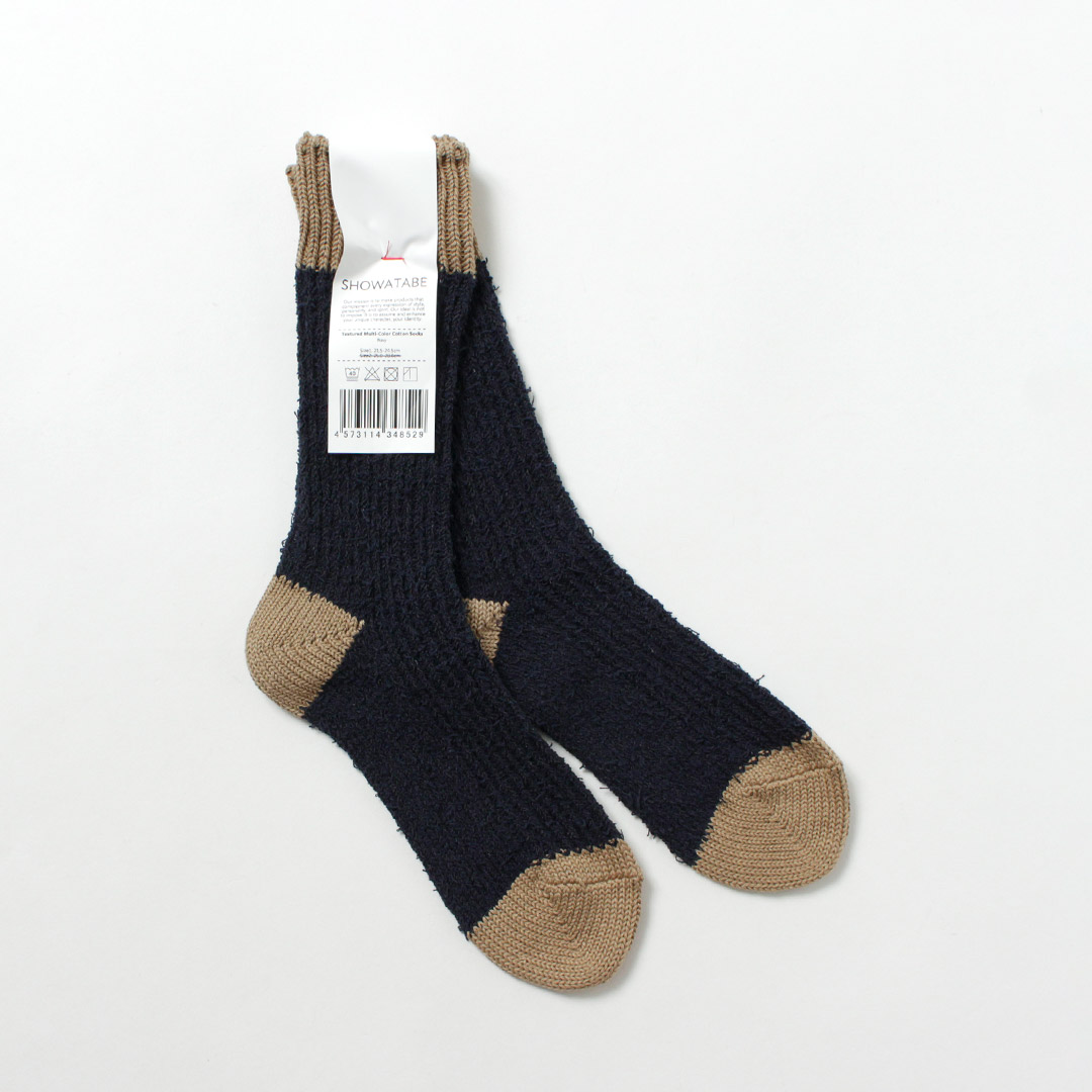 DECKA QUALITY SOCKS（デカ） テクスチャード マルチカラーコットン ソックス / 靴下 メンズ SHOWATABE | decka Quality socks | 04