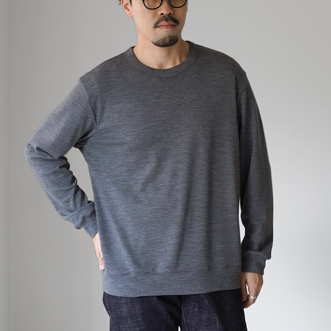 RE MADE IN TOKYO JAPAN（アールイー） ドレスウールニット クルー リラックスフィット / メンズ トップス 長袖 日本製 | Re made in tokyo japan | 01