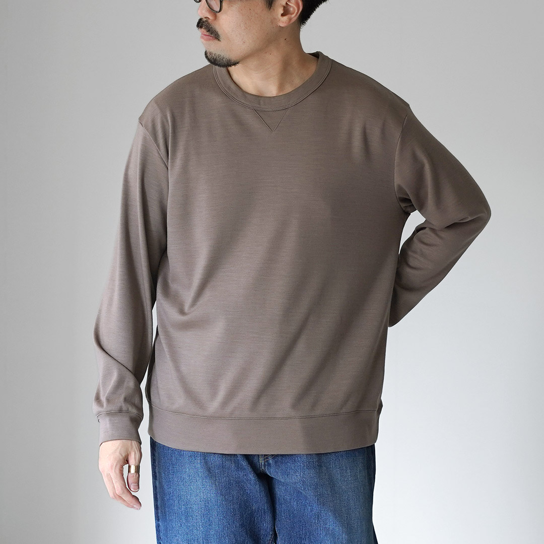 RE MADE IN TOKYO JAPAN（アールイー） ドレスウールニット クルー リラックスフィット / メンズ トップス 長袖 日本製 | Re made in tokyo japan | 03