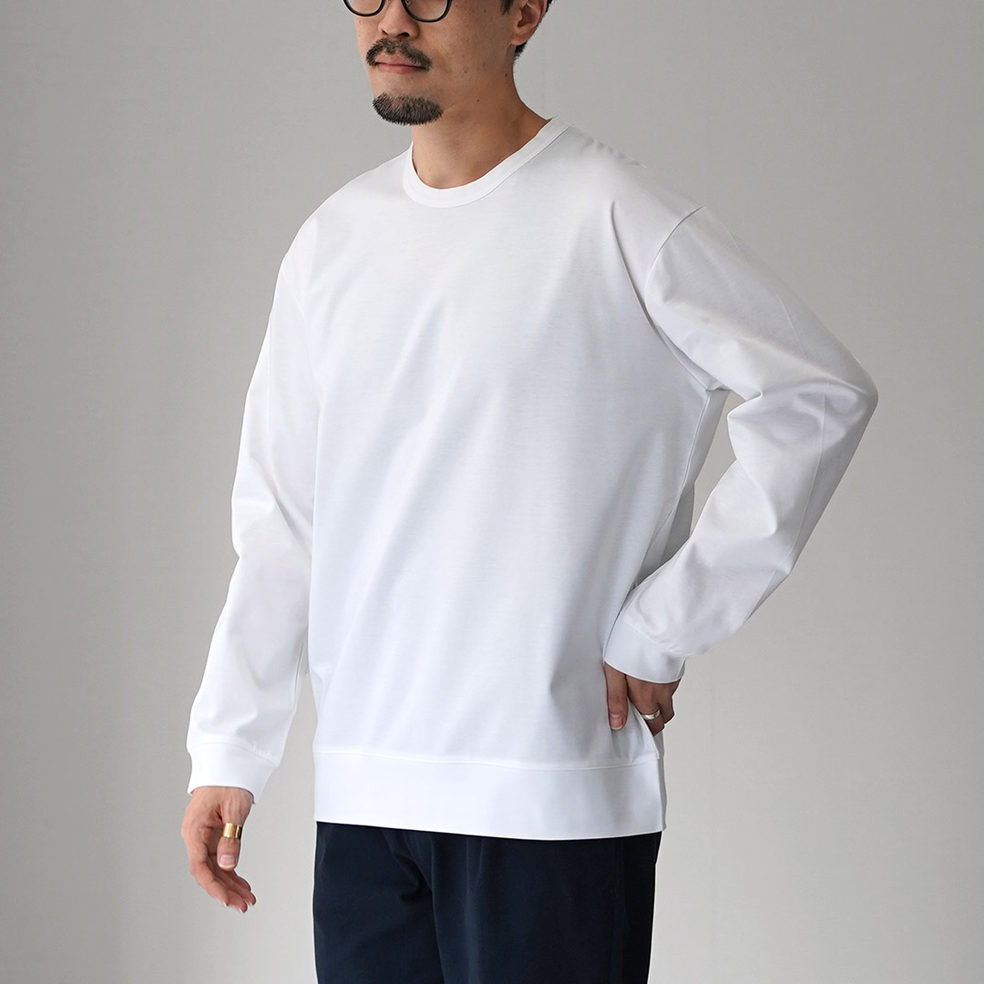 RE MADE IN TOKYO JAPAN（アールイー） 東京メイド ワイドドレスTシャツ ロングスリーブ / メンズ Tシャツ 長袖 無地 | Re made in tokyo japan | 01