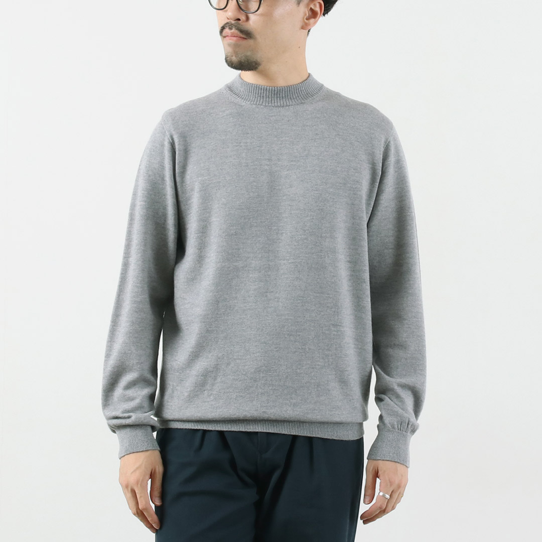 RINASCENTE（リナシェンテ） 12G シームレス モックネックニット イタリアンキャッシュウール 日本製 / メンズ セーター 長袖 | Rinascente | 01