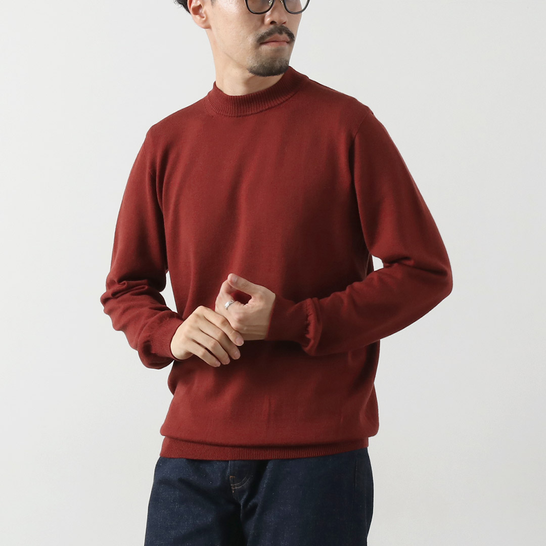 RINASCENTE（リナシェンテ） 12G シームレス モックネックニット イタリアンキャッシュウール 日本製 / メンズ セーター 長袖 | Rinascente | 04
