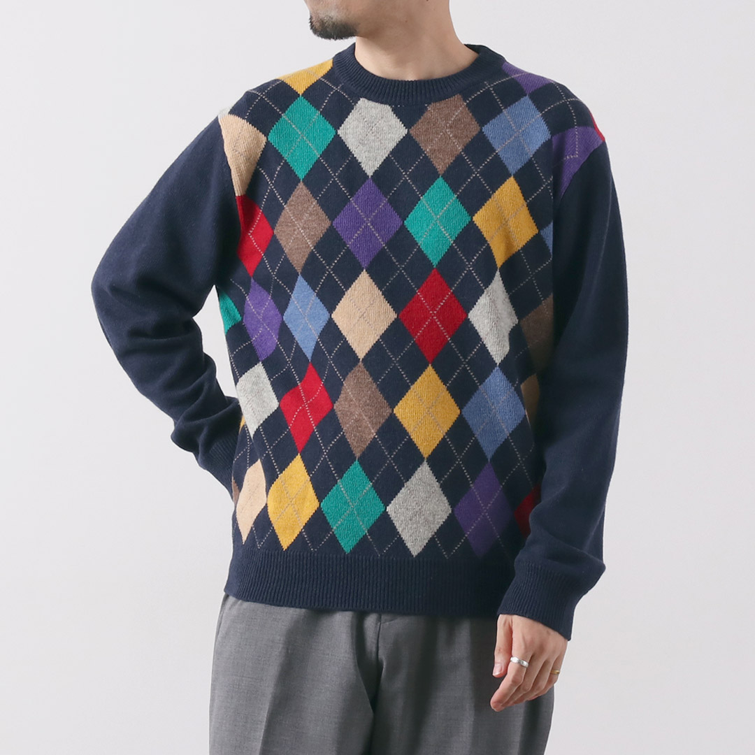 Rinascente（リナシェンテ） マルチカラー アーガイルニット