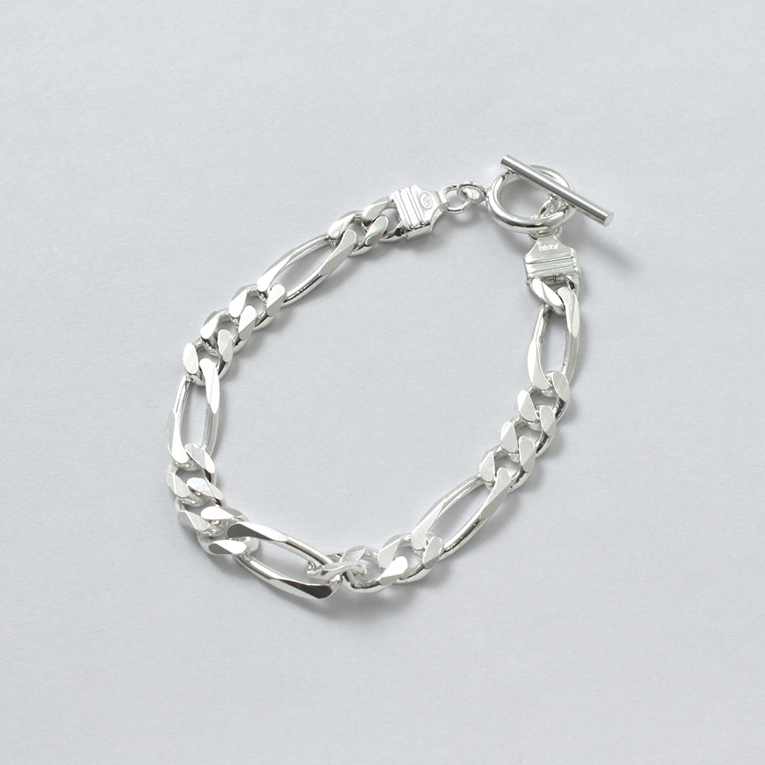 TMW（トラディショナルモダンワークス） スターリングシルバー フィガロチェーンブレスレット / メンズ シルバー925 19cm 21cm | ROCOCO | 01