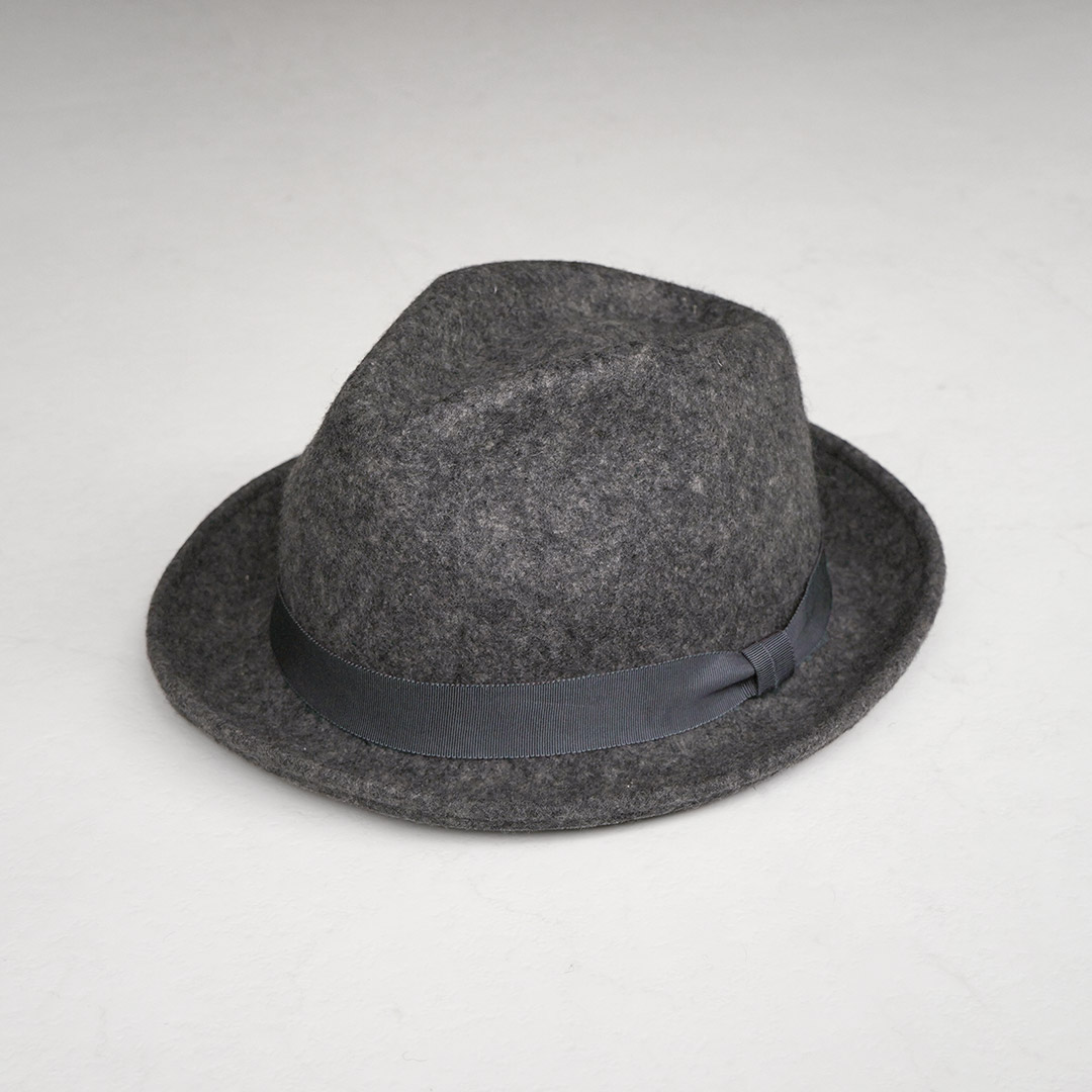 HIGHER（ハイアー） 別注 フェルト ブリム フェドラハット / メンズ 日本製 中折れ フォーマル FELT WIDE BRIM FEDORA HAT | HIGHER（ファッション） | 01