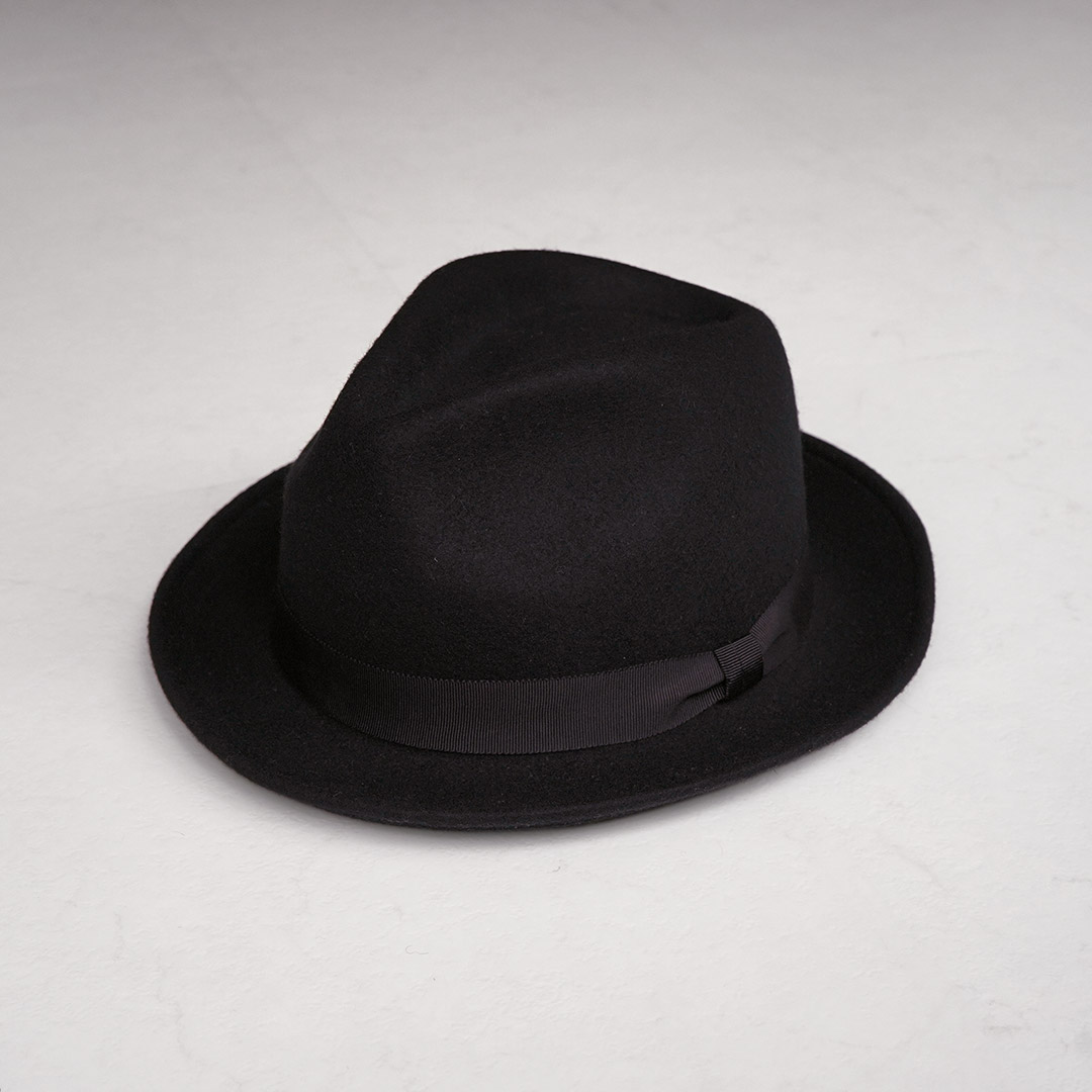 HIGHER（ハイアー） 別注 フェルト ブリム フェドラハット / メンズ 日本製 中折れ フォーマル FELT WIDE BRIM FEDORA HAT | HIGHER（ファッション） | 03