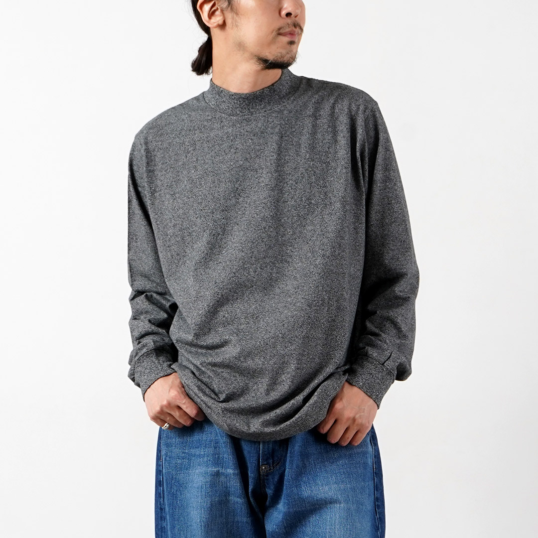 HEALTHKNIT（ヘルスニット） 別注 USコットン ユニバーサル モックネックTシャツ ロングスリーブ | Healthknit | 05