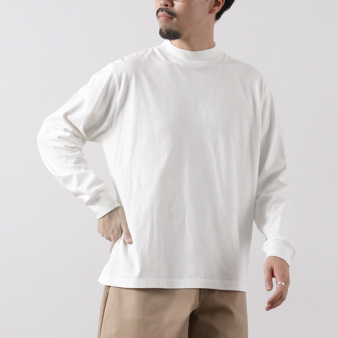 HEALTHKNIT（ヘルスニット） 別注 USコットン ユニバーサル モックネックTシャツ ロングスリーブ | Healthknit | 01