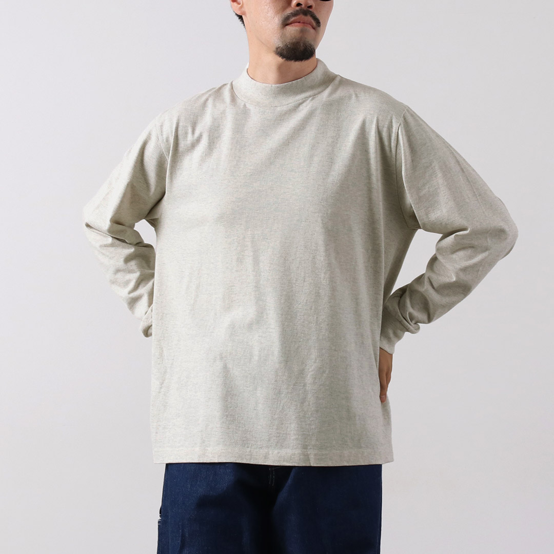 HEALTHKNIT（ヘルスニット） 別注 USコットン ユニバーサル モックネックTシャツ ロングスリーブ | Healthknit | 02