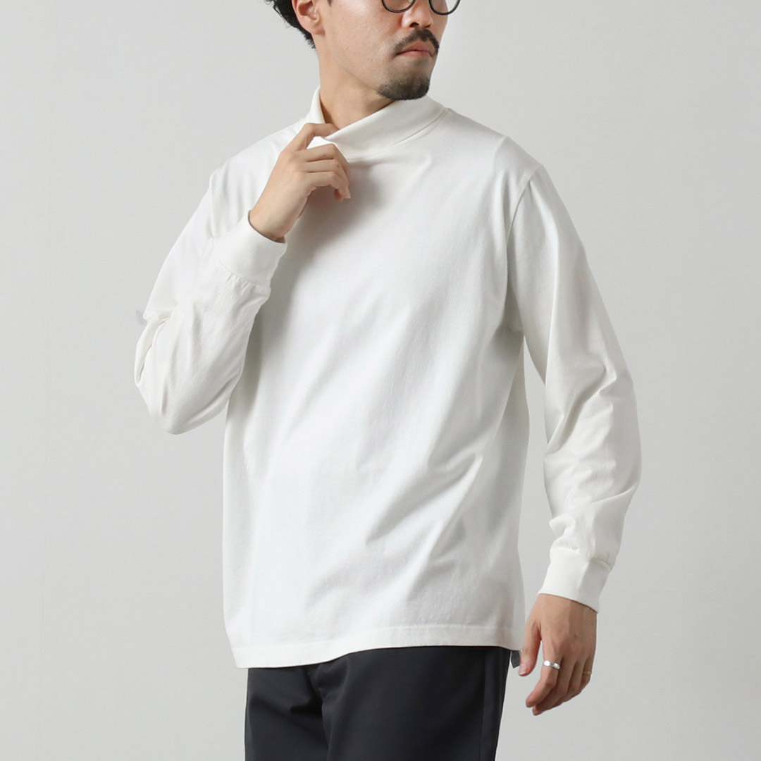 HEALTHKNIT（ヘルスニット） 別注 USコットン ロングスリーブ タートルネックTシャツ / メンズ 長袖 ロンT ハイネック 無地 | Healthknit | 01