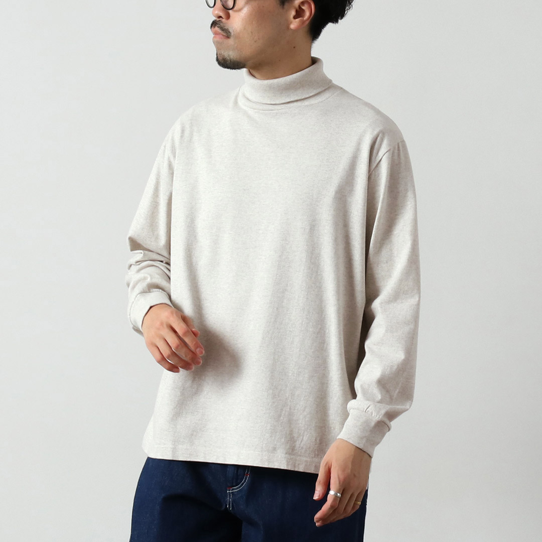 HEALTHKNIT（ヘルスニット） 別注 USコットン ロングスリーブ タートルネックTシャツ / メンズ 長袖 ロンT ハイネック 無地 | Healthknit | 02
