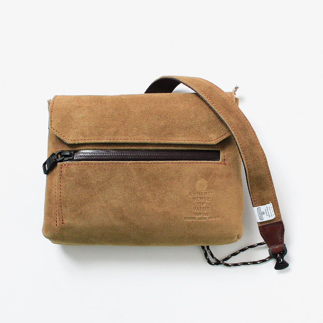 AS2OV（アッソブ） 撥水スエード サコッシュ ウォレット / メンズ レディース ショルダーバッグ 斜めがけ レザー 本革 | AS2OV | 02