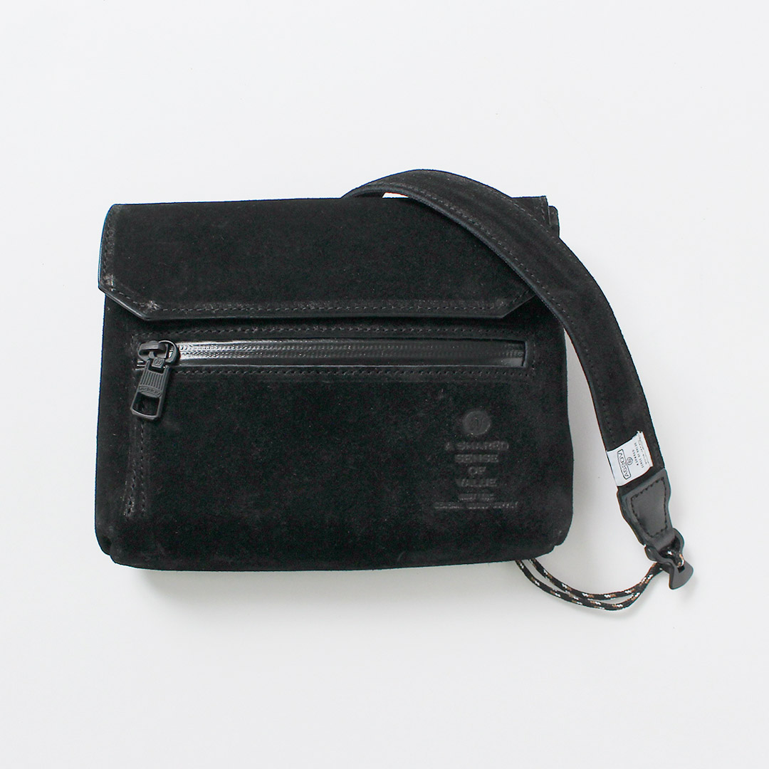 AS2OV（アッソブ） 撥水スエード サコッシュ ウォレット / メンズ レディース ショルダーバッグ 斜めがけ レザー 本革 | AS2OV | 06