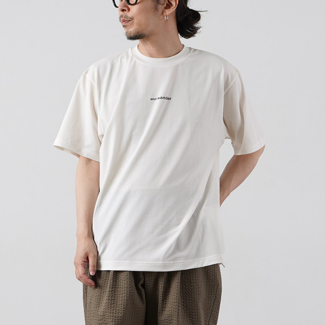 AND WANDER（アンドワンダー） ドライ メッシュTシャツ / メンズ 半袖 吸水速乾 |  | 01