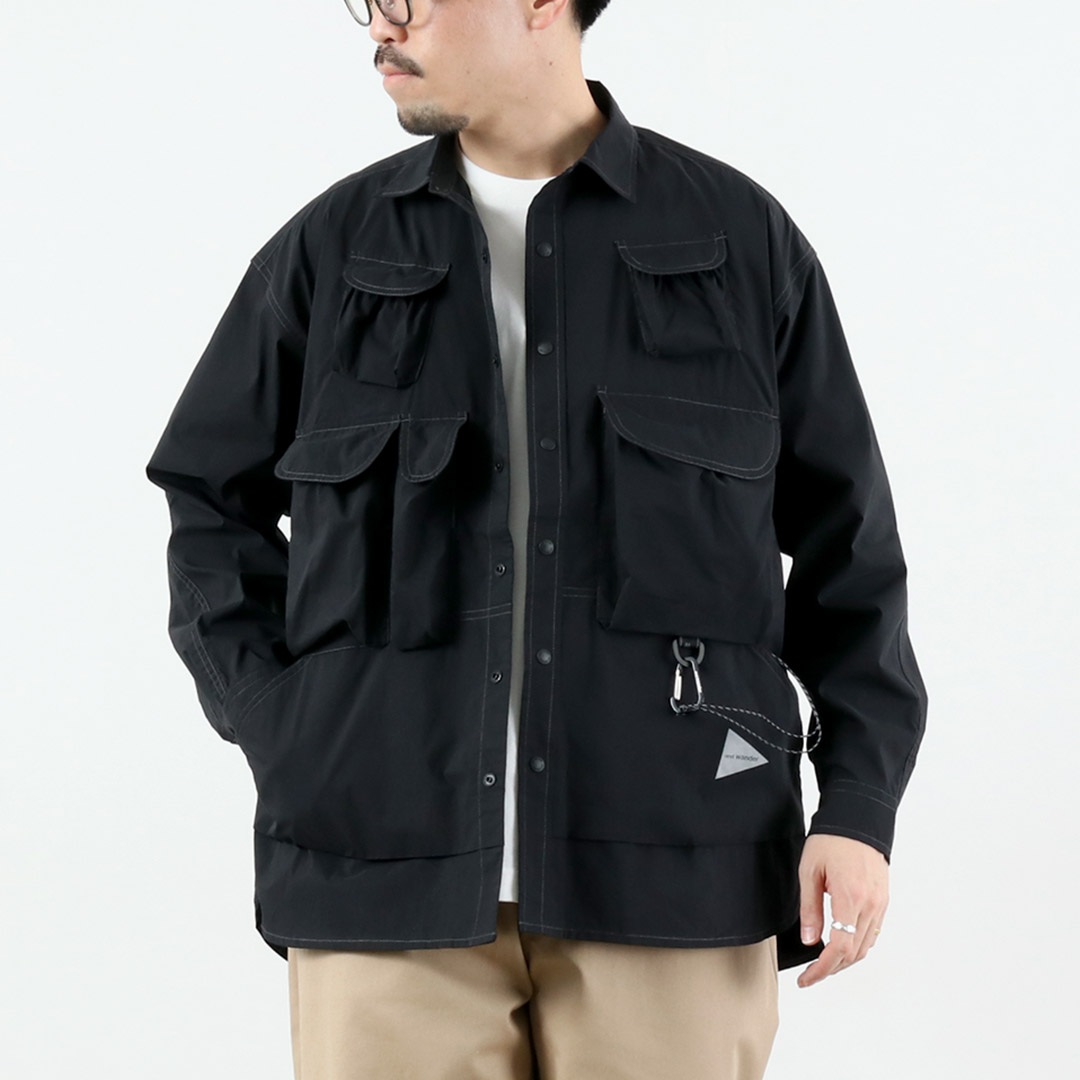 AND WANDER（アンドワンダー） マルチポケット ロングスリーブシャツ / メンズ | and wander | 03