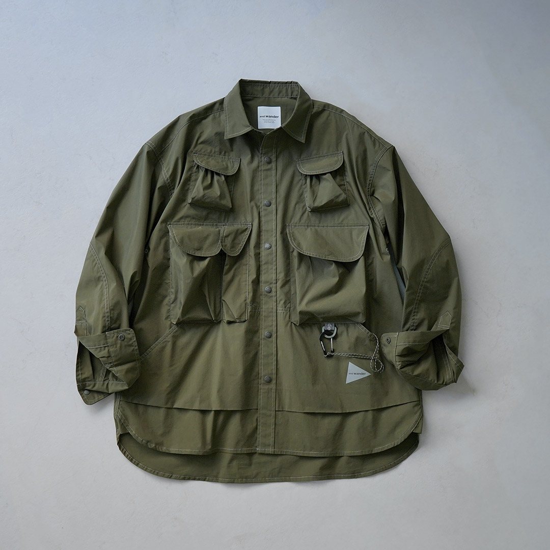 AND WANDER（アンドワンダー） マルチポケット ロングスリーブシャツ / メンズ | and wander | 05
