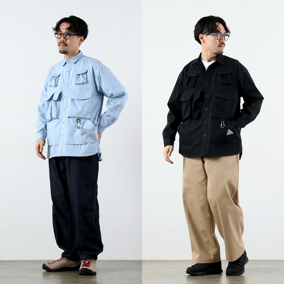 AND WANDER（アンドワンダー） マルチポケット ロングスリーブシャツ / メンズ | and wander | 07