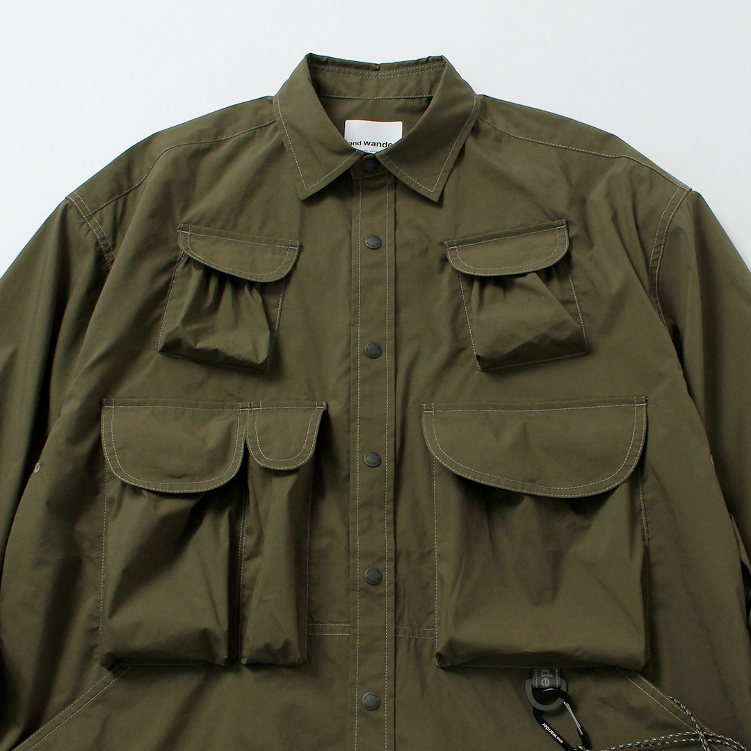 AND WANDER（アンドワンダー） マルチポケット ロングスリーブシャツ / メンズ | and wander | 10