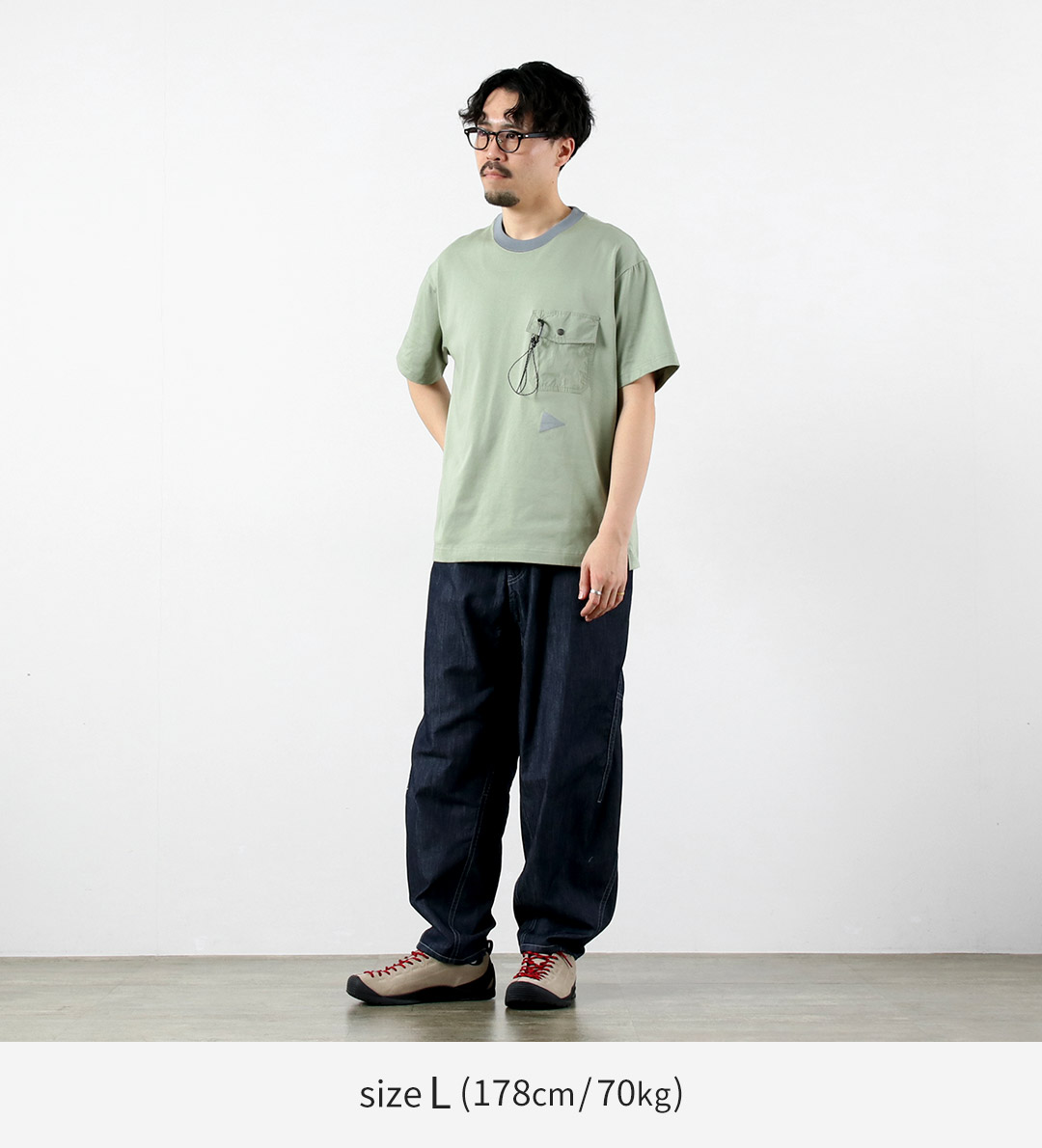 AND WANDER（アンドワンダー） ドライ イージー デニムワイドパンツ / メンズ | and wander | 03