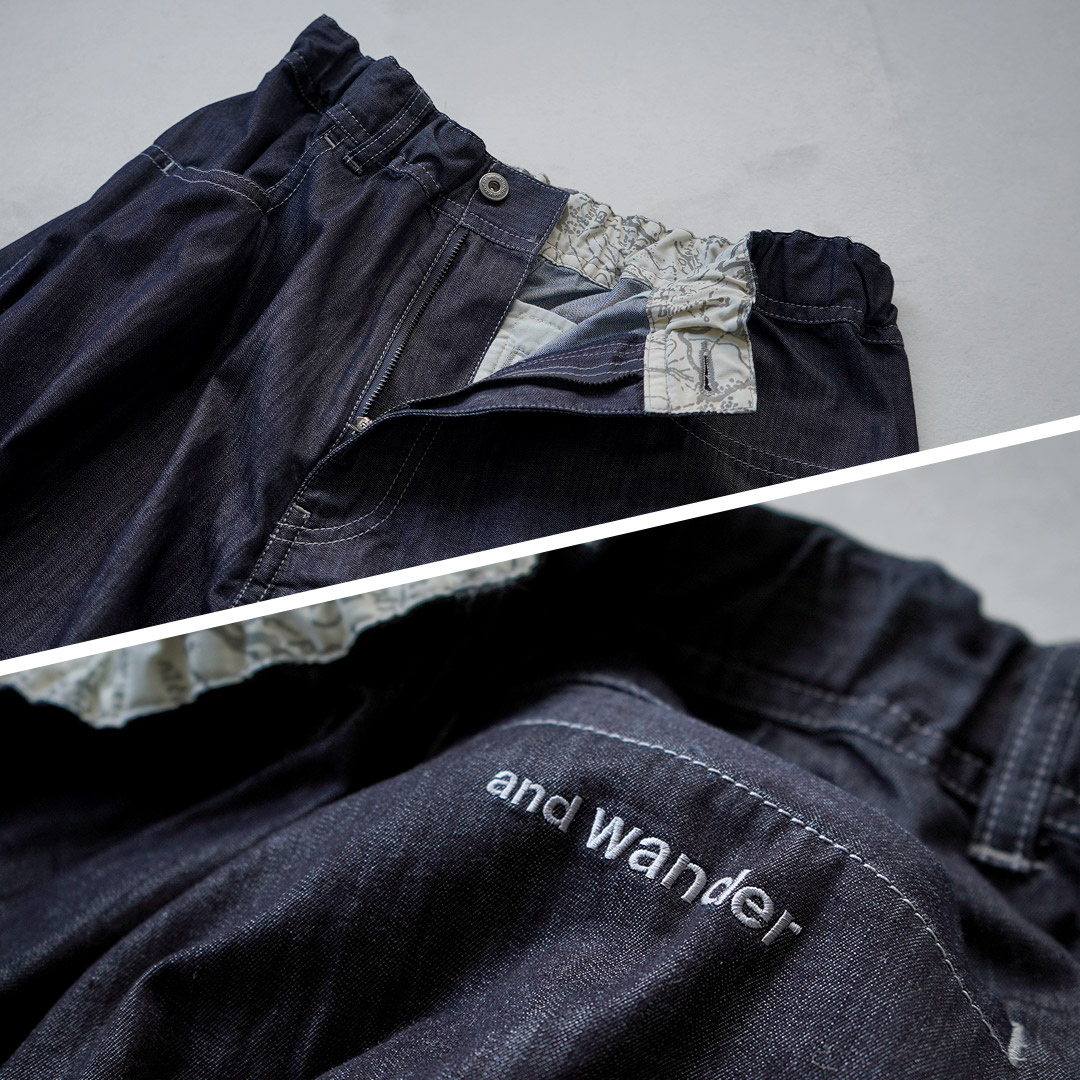 AND WANDER（アンドワンダー） ドライ イージー デニムワイドパンツ / メンズ | and wander | 04