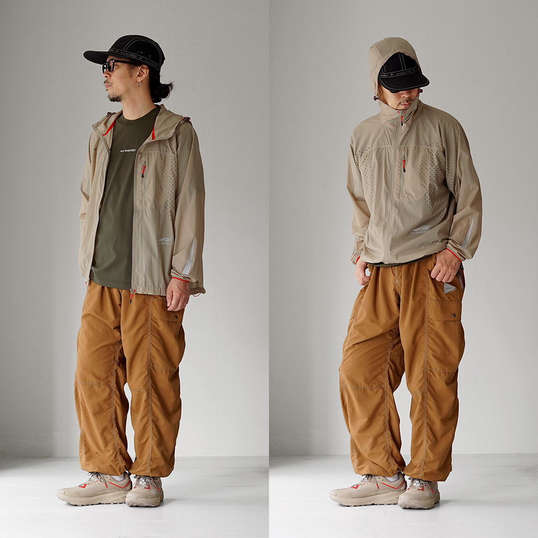 AND WANDER（アンドワンダー） アルトラ×アンドワンダー ベンチレーション ウインドジャケット / メンズ パッカブル トラベル 旅行 | and wander | 06
