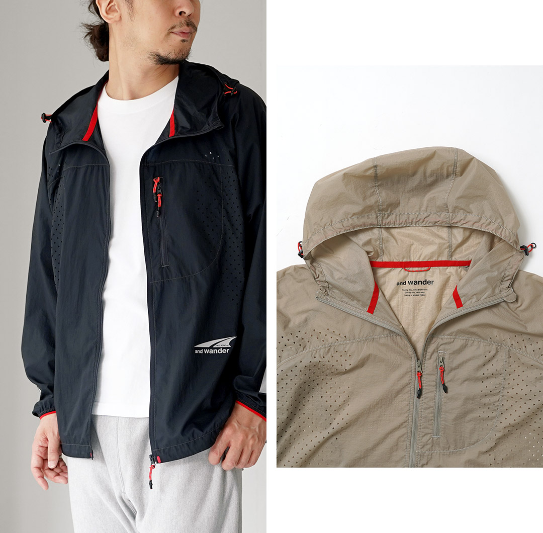 AND WANDER（アンドワンダー） アルトラ×アンドワンダー ベンチレーション ウインドジャケット / メンズ パッカブル トラベル 旅行 | and wander | 09