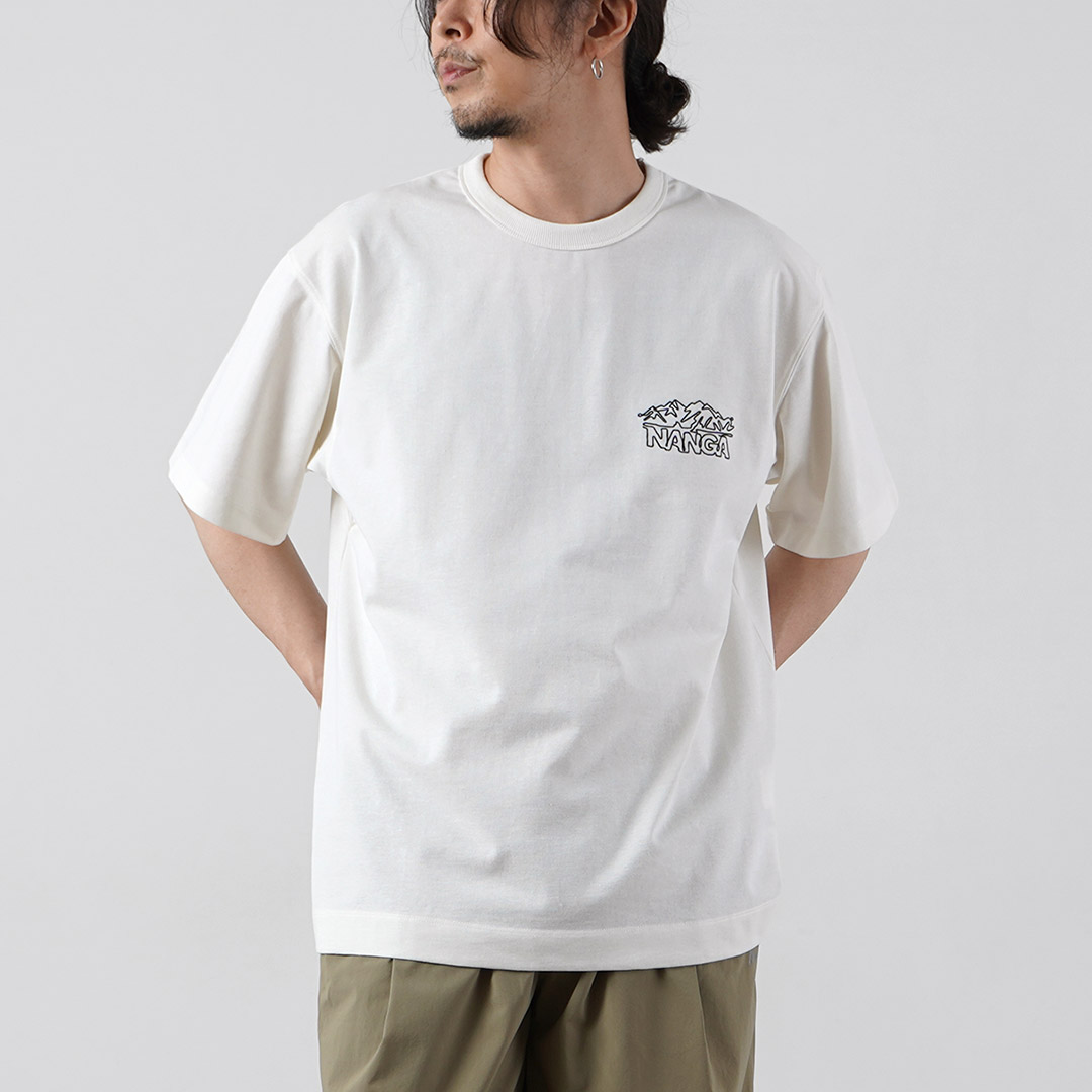 NANGA（ナンガ） エコハイブリッド ラインドローイング Tシャツ / 半袖 メンズ |  | 01