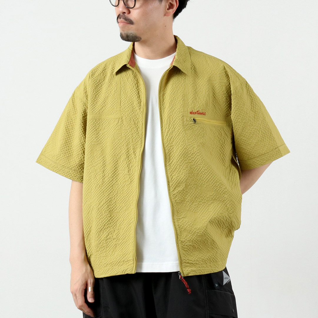 WILDTHINGS（ワイルドシングス） ゲッコー シアサッカー シャツ / メンズ 半袖 | WILD THINGS | 01