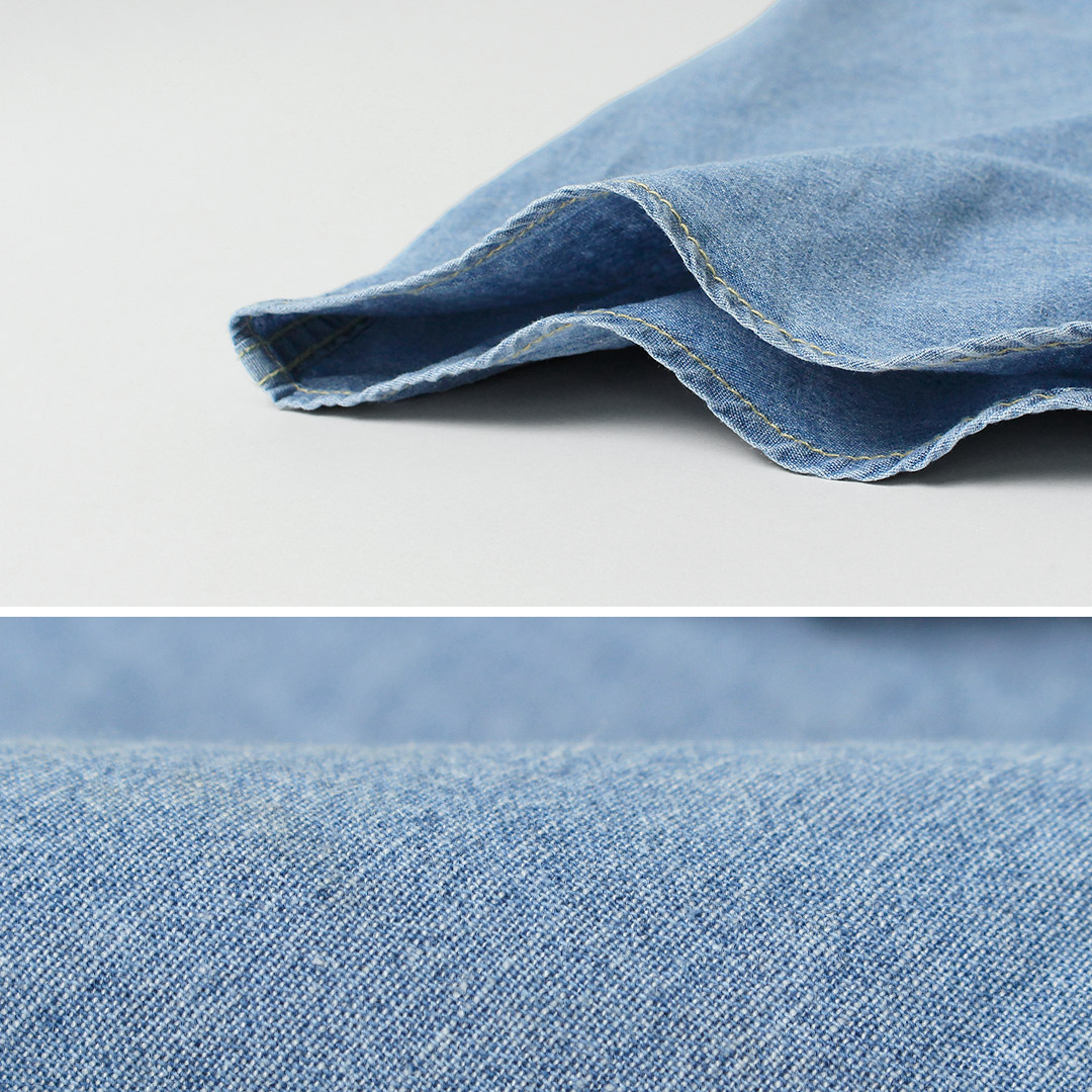 GOHEMP（ゴーヘンプ） プリーツワークシャツ ヘンプコットンシャンブレー 麻 / メンズ 長袖 | GOHEMP | 05