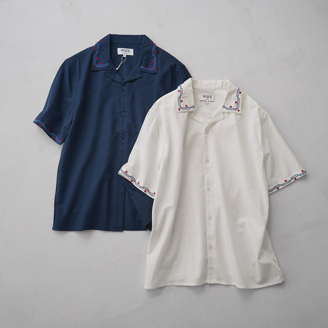 WAX LONDON（ワックスロンドン） ディドコット ショートスリーブシャツ 刺繍 / 半袖 メンズ 麻 | WAX LONDON | 04