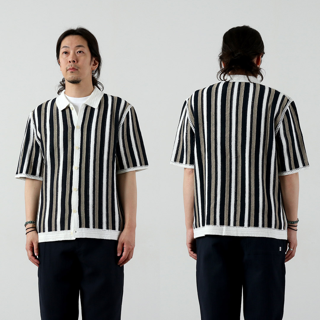 WAX LONDON（ワックスロンドン） ポルト ポロシャツ ストライプ クロシェ / メンズ サマーニット | WAX LONDON | 11