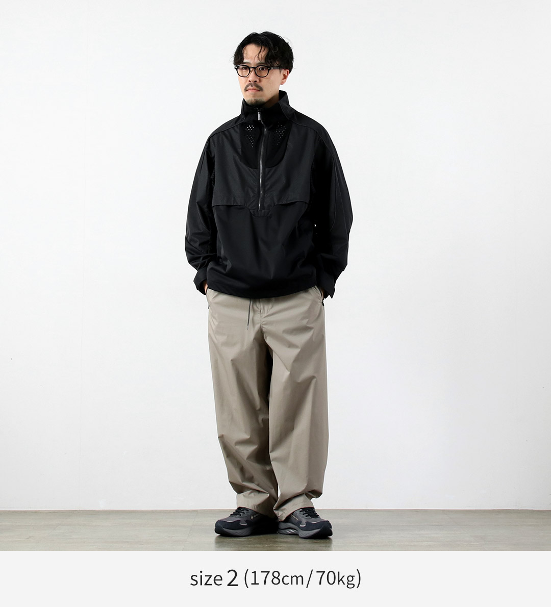 WHITE MOUNTAINEERING（ホワイトマウンテニアリング） ウインドストッパー プルオーバー アウター / メンズ 防風 透湿 耐水 GORE-TEX WINDSTOPPER | White Mountaineering BLK | 03