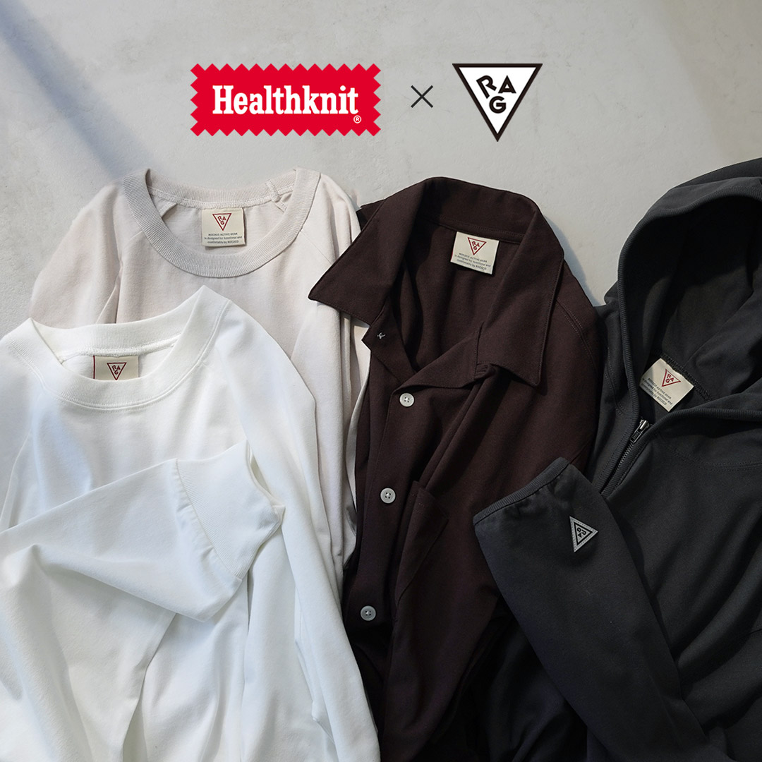 HEALTHKNIT（ヘルスニット）×RAG 別注 7分袖 ラグランスリーブ クルーネックTシャツ オープンエンド ドライジャージ 抗菌・防臭加工 |  | 19