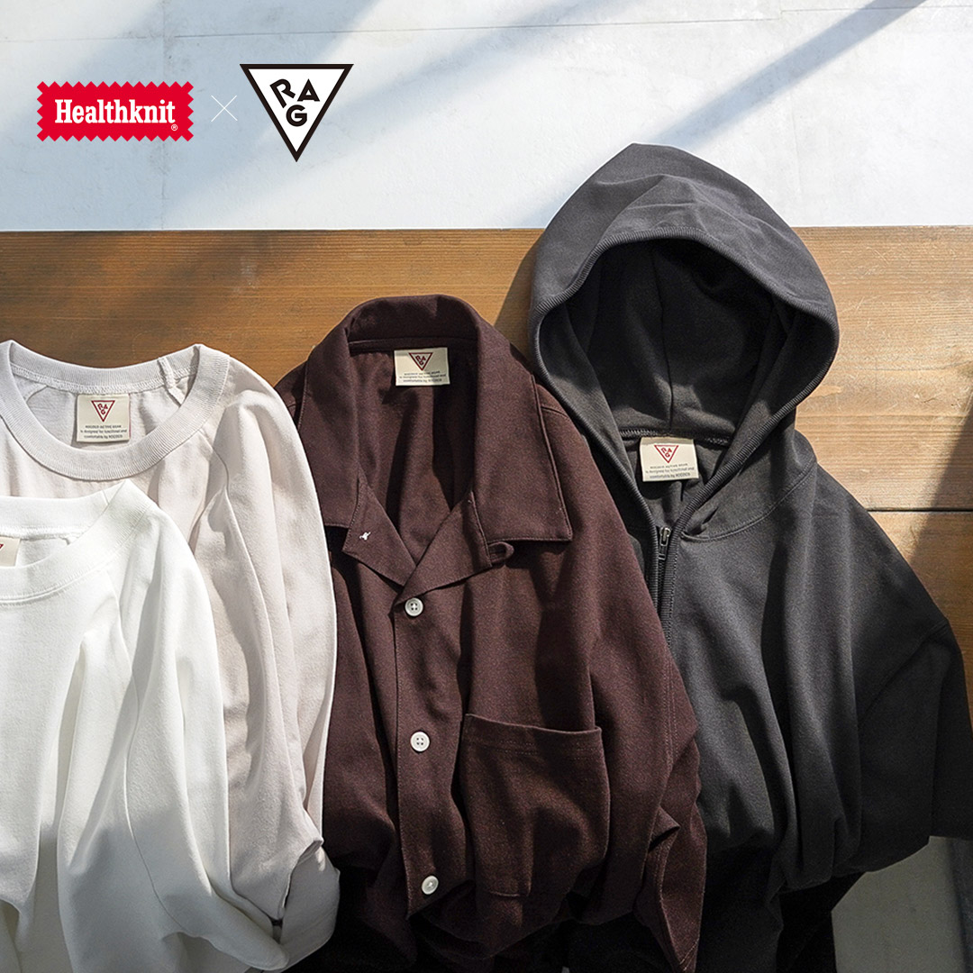HEALTHKNIT（ヘルスニット） ×RAG 別注 ヘルスニット×ラグ Teeジップパーカー オープンエンド ドライジャージ |  | 19