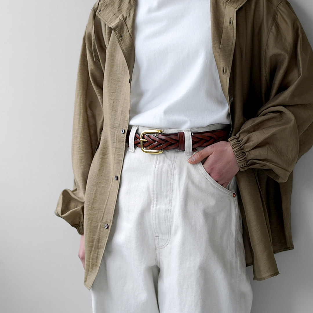 TORY LEATHER（トリーレザー） ロングチップ ブレイドベルト アメリカ製 / メンズ レディース レザー メッシュベルト 本革 | TORY LEATHER | 06