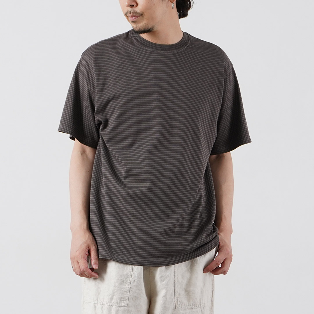 YONETOMI NEW BASIC（ヨネトミニューベーシック） ガーメントダイ ボーダー ショートスリーブTシャツ 日本製 / メンズ 半袖 ニット | Yonetomi NEW BASIC | 03