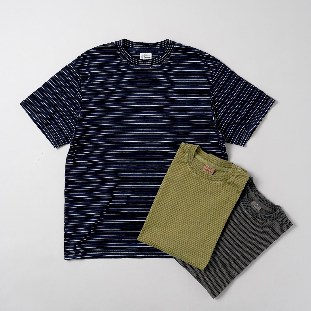 YONETOMI NEW BASIC（ヨネトミニューベーシック） ガーメントダイ ボーダー ショートスリーブTシャツ 日本製 / メンズ 半袖 ニット | Yonetomi NEW BASIC | 05